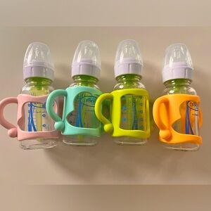 Brand New Dr. Browns Anti Colic Glass Baby Bottles with rubber handles